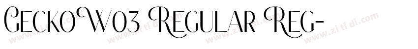 GeckoW03 Regular Reg字体转换